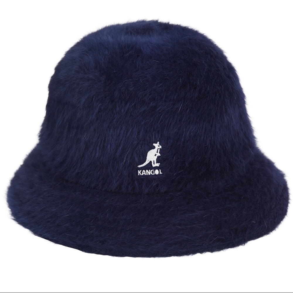 Kangol Fur Bucket Hat in Navy